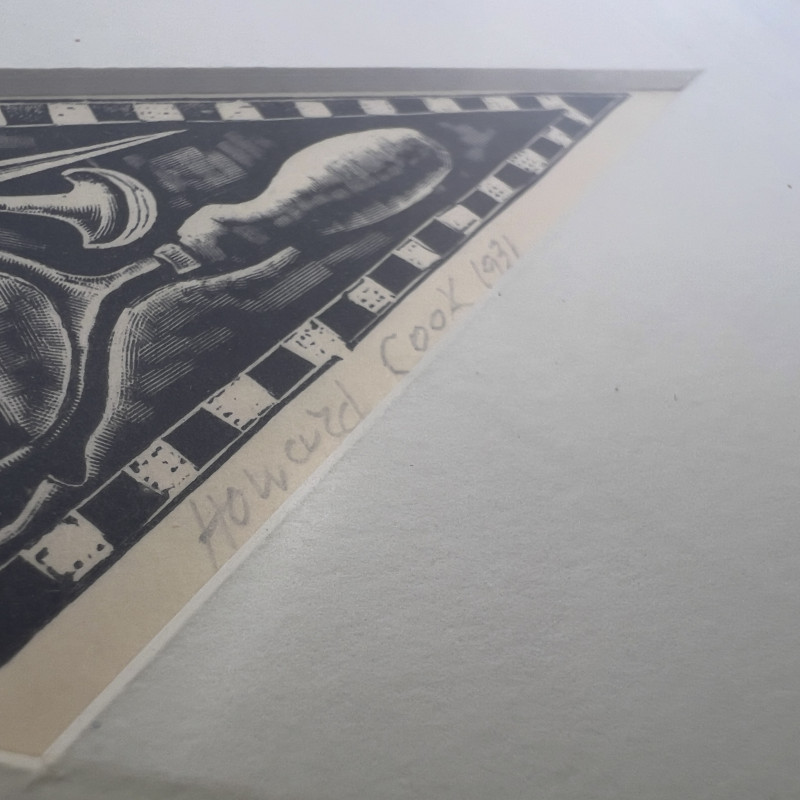 Howard Norton Cook - Fiesta Print Plate and Print