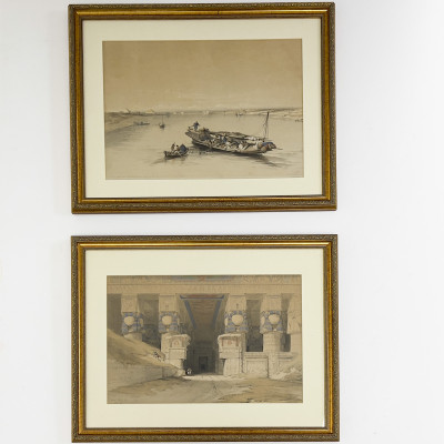 Image for Lot David Roberts - View on the Nile and Dandarah