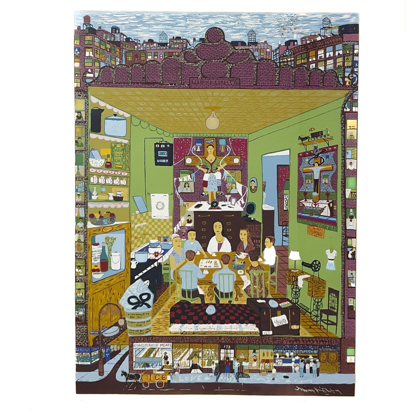 Ralph Fasanella - Family Supper