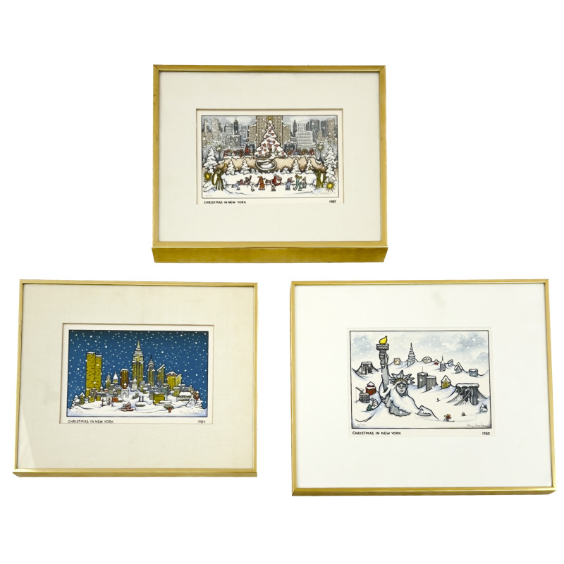 Tony Graham - Christmas in New York (Group of 3)