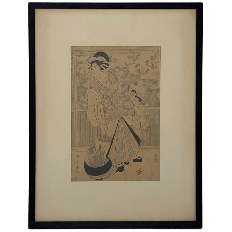 Katsukawa Shuncho - Ukiyo-e Portrait of a Courtesan