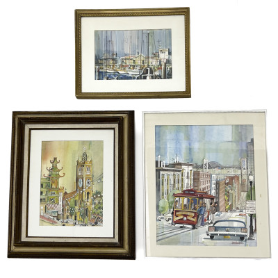 Image for Lot Augie Napoli - San Francisco Scenes, Group of 3