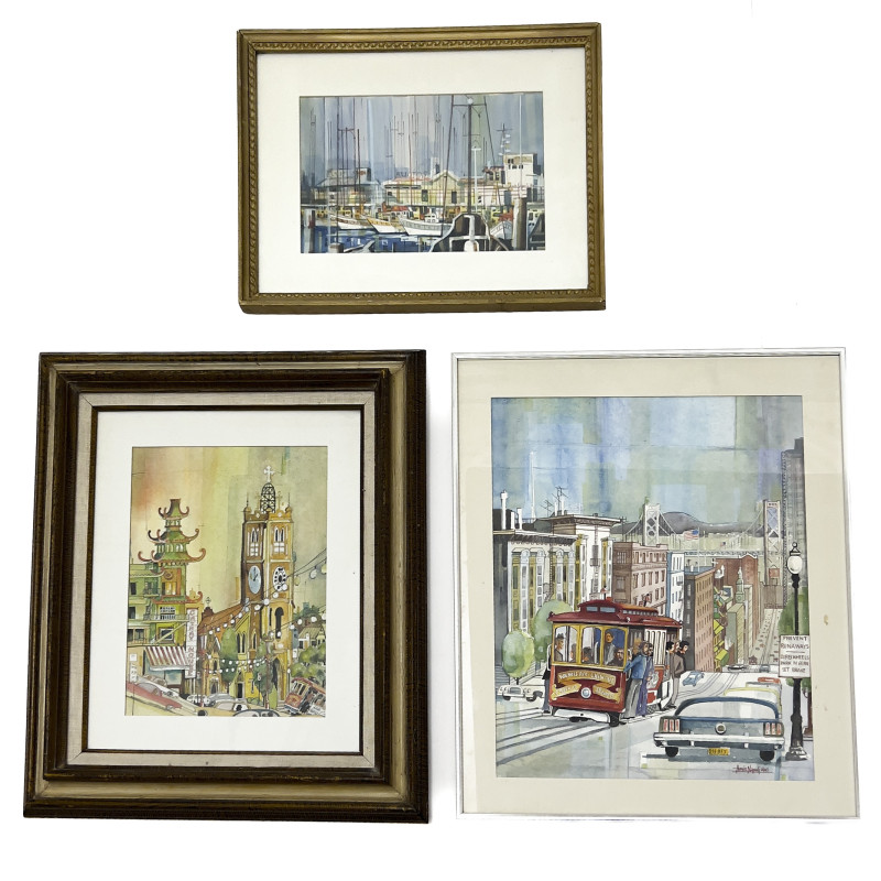 Augie Napoli - San Francisco Scenes, Group of 3