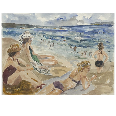 Image for Lot Philip Evergood - At the Beach