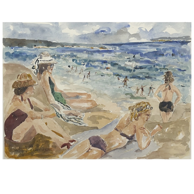 Philip Evergood - At the Beach