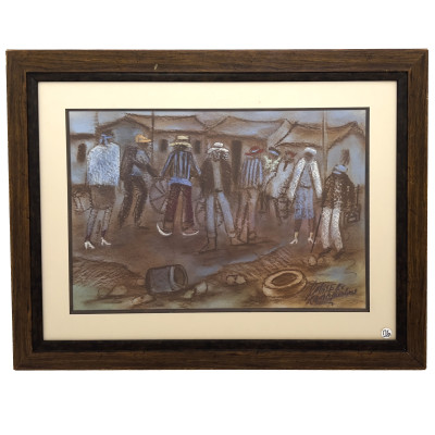 Image for Lot Unknown Artist - Untitled (Village Scene)