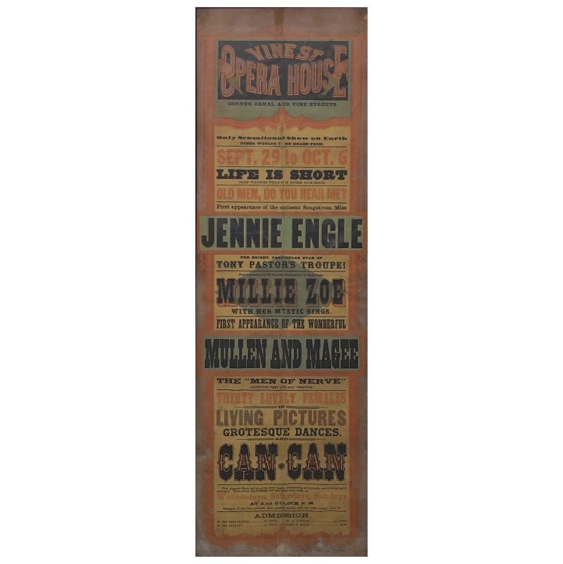 Cincinnatti Burlesque Hall Broadsheet (Can Can)