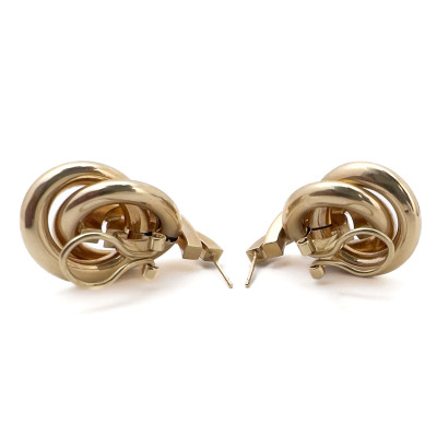Pair of Gold Knot Earrings