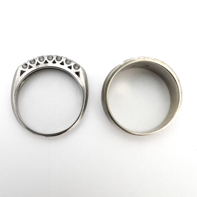 Two White Gold and Diamond Rings