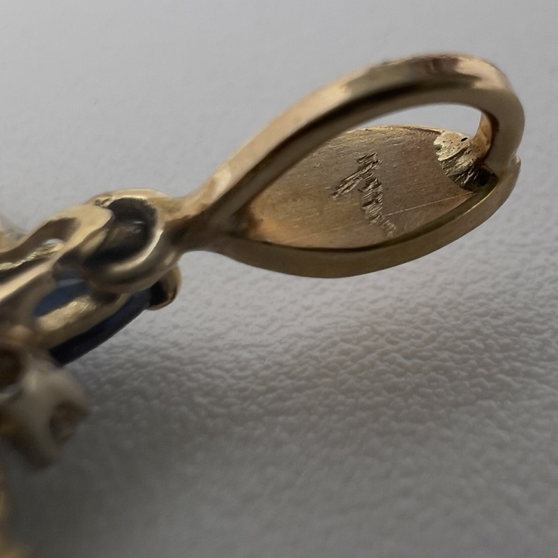 Gold Coin, Spinel, Diamond and Pearl Pendant