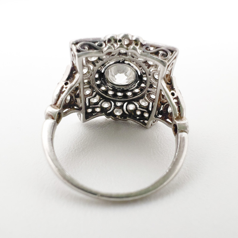 Diamond and Platinum Cocktail Ring