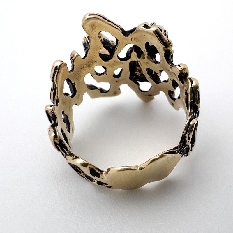 Organic Form Gold Opal Ring