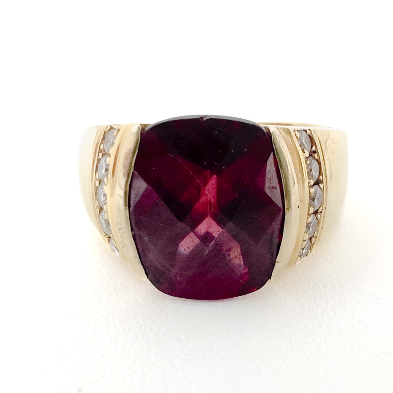 Movado - Gold and Rhodolite Cocktail Ring