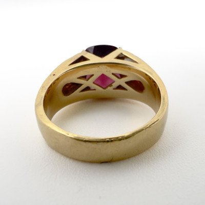 Movado - Gold and Rhodolite Cocktail Ring