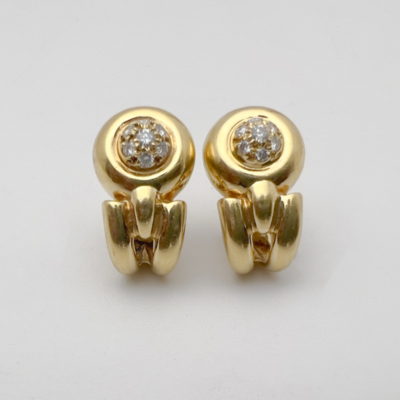 Movado - Gold Diamond Earrings