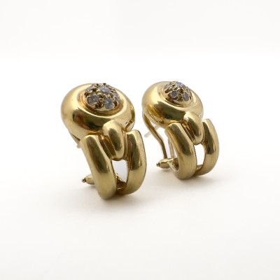 Movado - Gold Diamond Earrings