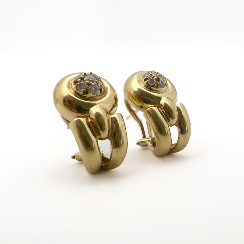 Movado - Gold Diamond Earrings