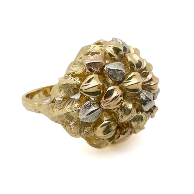 Image for Lot Gold Leafy Bombé Ring