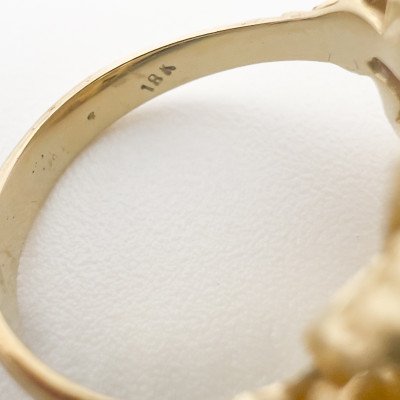 Gold Leafy Bombé Ring