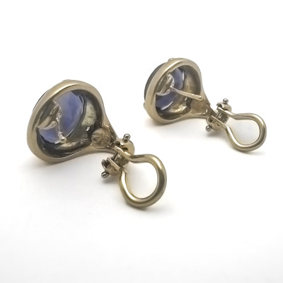 Movado - Gold Earrings with Amethyst Diamond