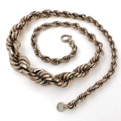Image for Lot Gold Graduated Rope Chain Necklace