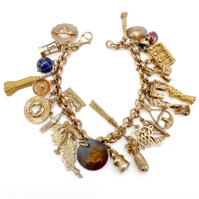 Image for Lot Yellow Gold Charm Bracelet