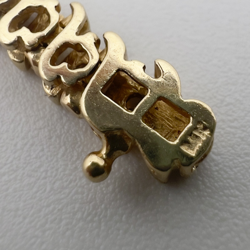 Yellow Gold and Diamond S Link Tennis Bracelet