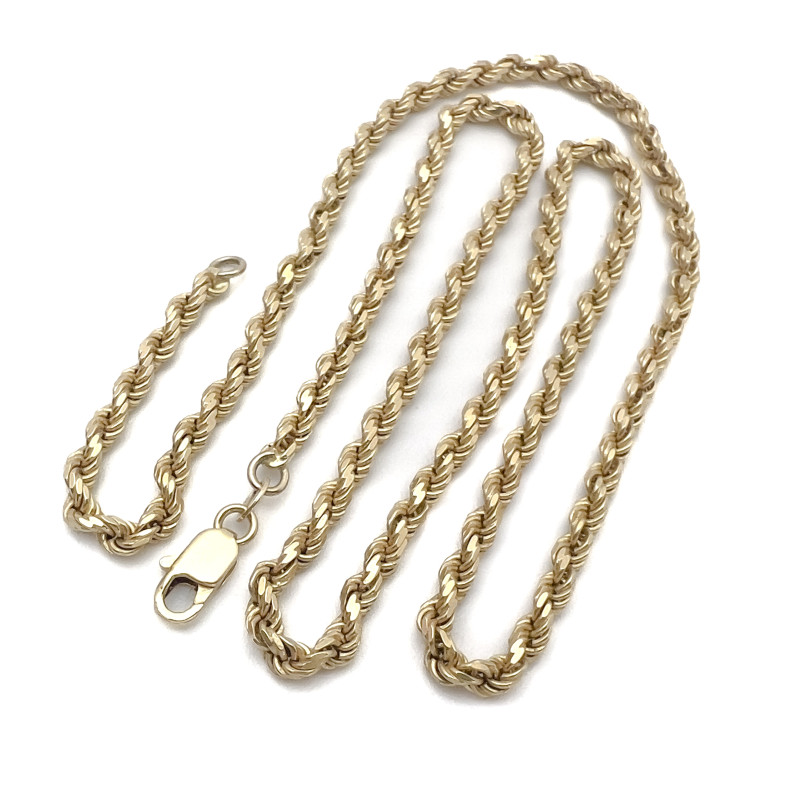 Italian Gold Rope Chain Necklace