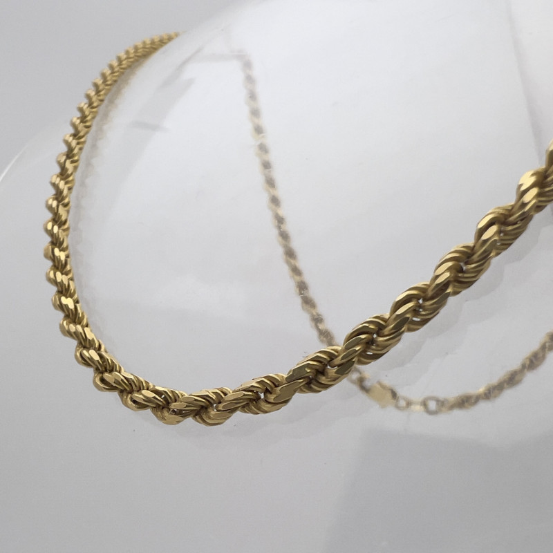 Italian Gold Rope Chain Necklace
