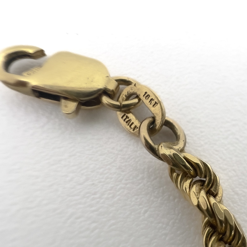 Italian Gold Rope Chain Necklace