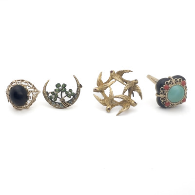 Image for Lot Two Gold Rings and Two Gold Pins