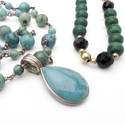 Semi Precious Stone Necklaces &amp; Other Costume Jewelry