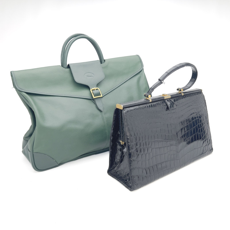 Longchamp Travel Bag and Saks Alligator Bag