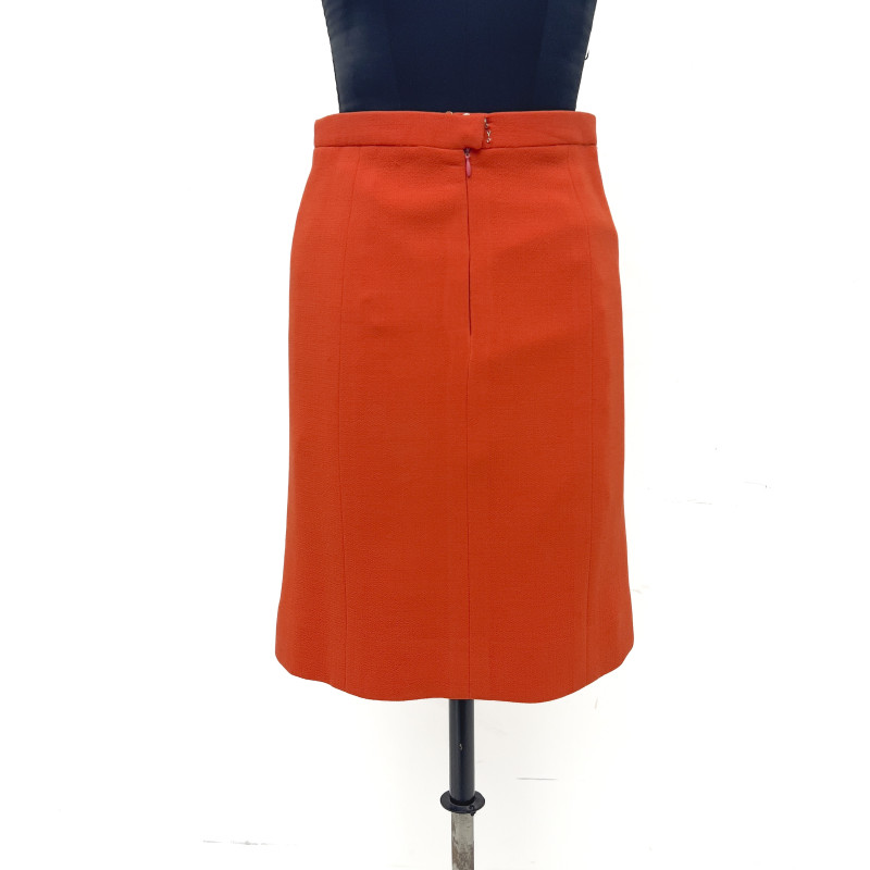 Chanel Boutique Orange Midi Skirt