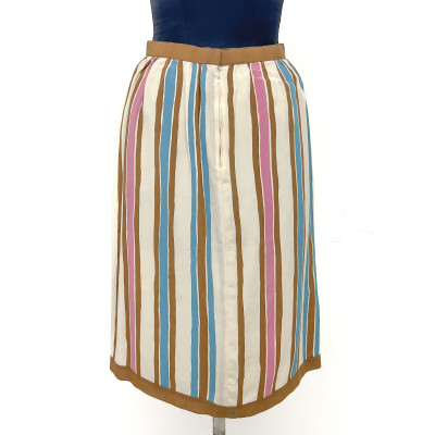 Oscar de la Renta - Striped Midi Skirt