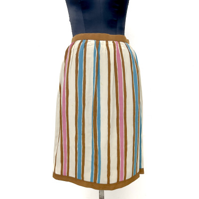 Oscar de la Renta - Striped Midi Skirt