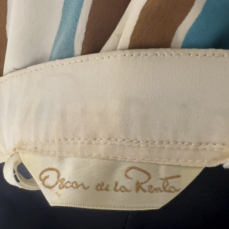 Oscar de la Renta - Striped Midi Skirt