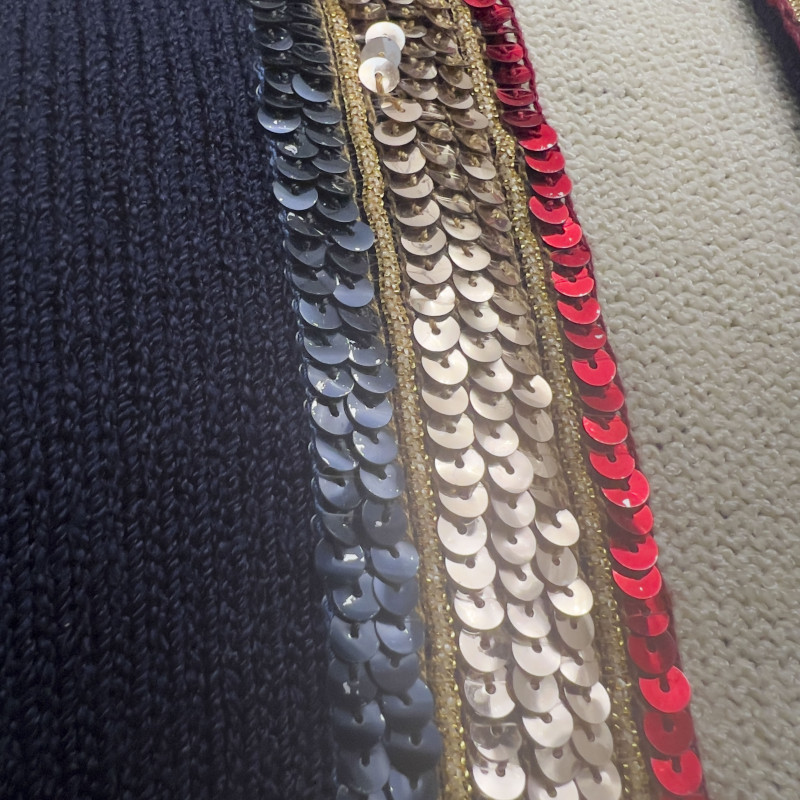 Adolfo - Knit and Sequin Dress