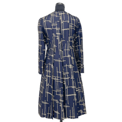 Galanos Blue Patterned Dress