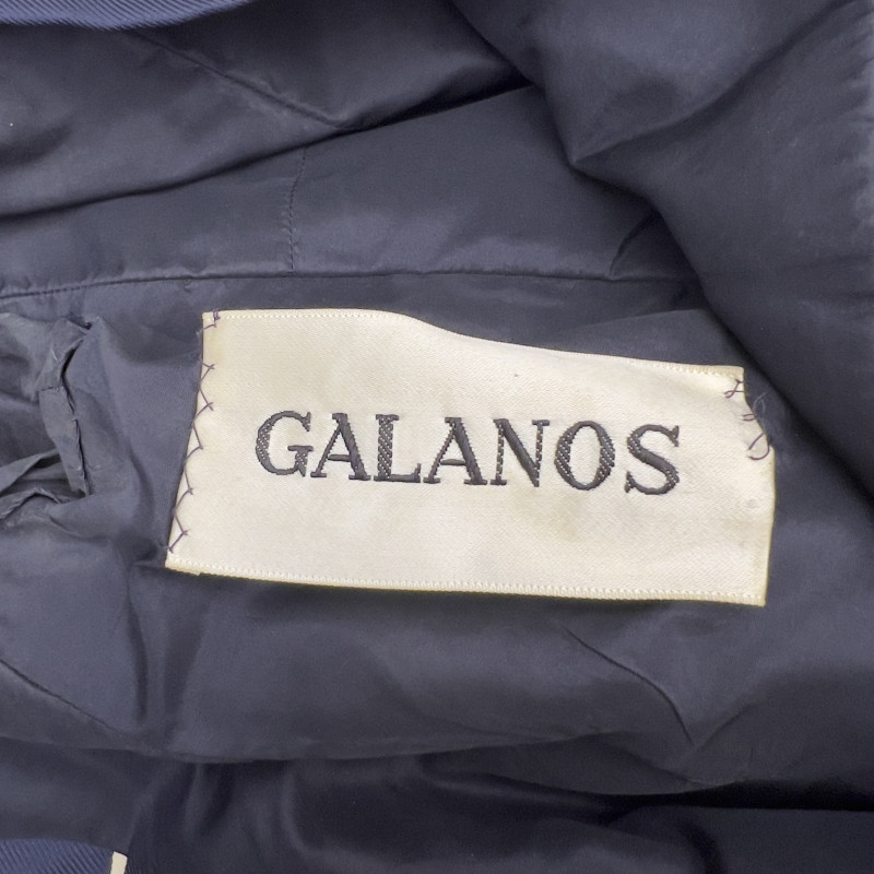Galanos Blue Patterned Dress
