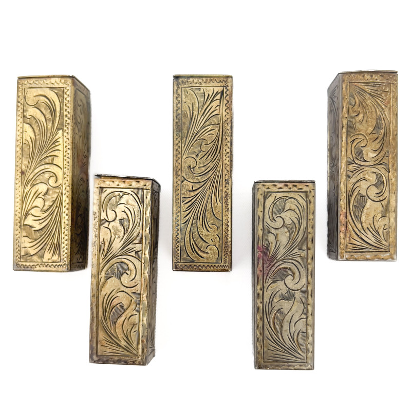Enamel Silver Lipstick Cases