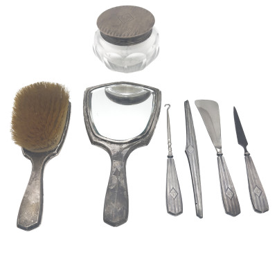 Image for Lot Silver Vanity Set