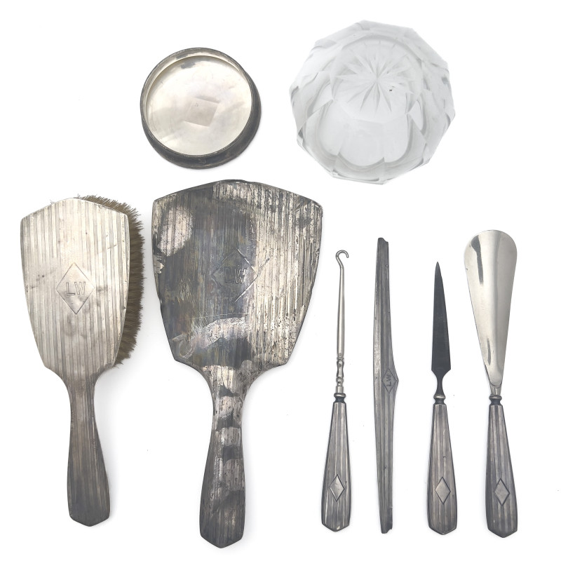 Silver Vanity Set