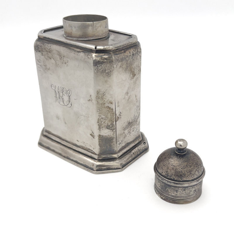 mark of John Farnell - George I Silver Tea Caddy