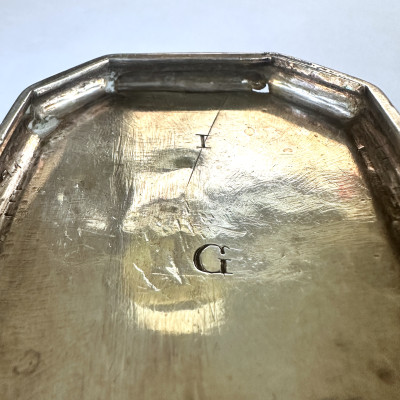 mark of John Farnell - George I Silver Tea Caddy