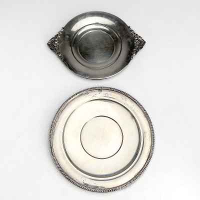 Two Silver Underplates