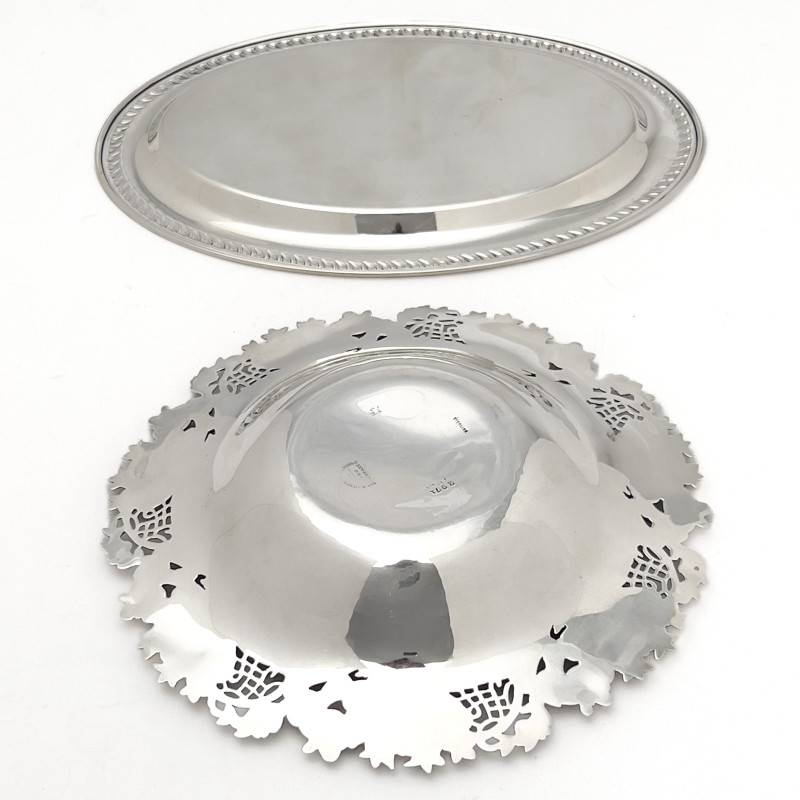 Silver Tray and Silver Bowl