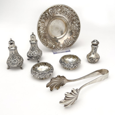 Image for Lot Repoussé Silver Tableware