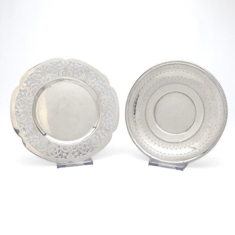 Two Silver Underplates