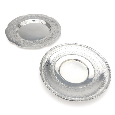 Two Silver Underplates